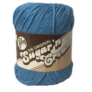 NEW Lily Sugar'n Cream "Delft Blue" Cotton Yarn Skein – Knitting & Crochet Solid